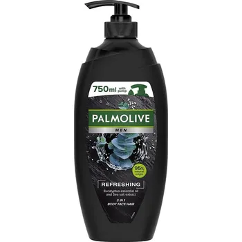 Sprchový gel Palmolive For Men Refreshing Sprchový gel 3v1 na tělo, obličej a vlasy pro muže pumpa
