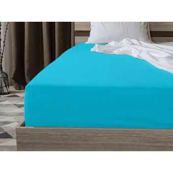 Prostěradlo Jersey prostěradlo s lycrou tyrkysové 90 x 200 cm