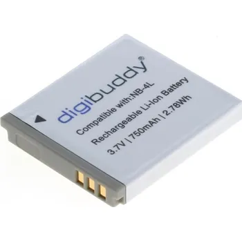 Digibuddy Baterie NB-4L pro Canon IXUS 30 / 40 / 50 / 55, 750 mAh