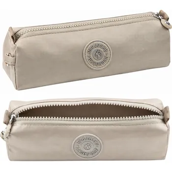 Penál LEAN Školní penál Organizér Jedna přihrádka Stříbrný 21.5cm