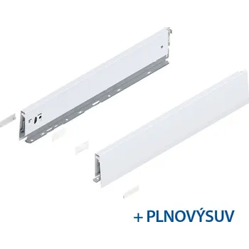 Nábytkové kování Blum BLUM MERIVOBOX sada výška N, BLUMOTION 40kg, délka 550, hedvábně bílá