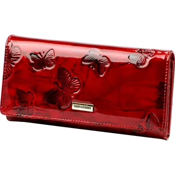 Peněženka Dámská kožená peněženka s motýly červená (GDPN405)
