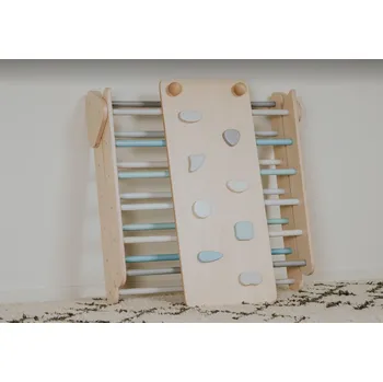 Dětská houpačka Leg&go Montessori oboustranné prkno/skluzavka Pastel