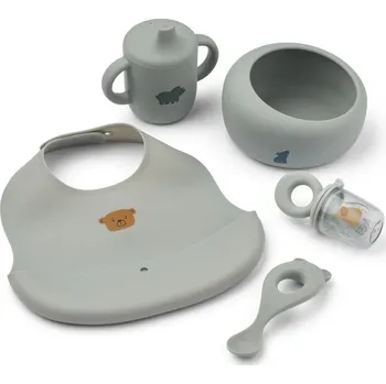 dětská jídelní sada LIEWOOD Mileah Dětská jídelní sada Dove blue