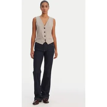 Dámská móda ONLY Obleková vesta Linda 15336753 Béžová Regular Fit 34