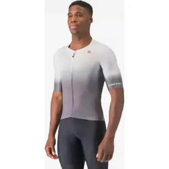 cyklistický dres Castelli UPF pánský dres krátký rukáv Silver Grey vel. M