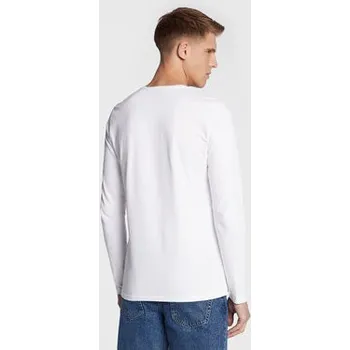 Pánské tričko Solid S dlouhým rukávem 21106135 Bílá Regular Fit M