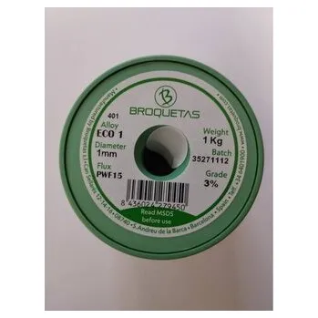 Páječka CÍN 1mm 1000g Sn99,3Cu0,7 FLUX PW-15 PBFREE