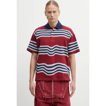 Pánská móda Bavlněné polo tričko Napapijri Napapijri x Martine Rose NP0A4HG9L661 burgundské 83X, vel. L