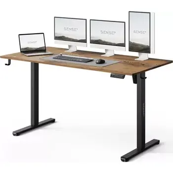 Psací stůl SENSE7 NOJO LIGHT Pracovní stůl černá-dub (5902659847997)