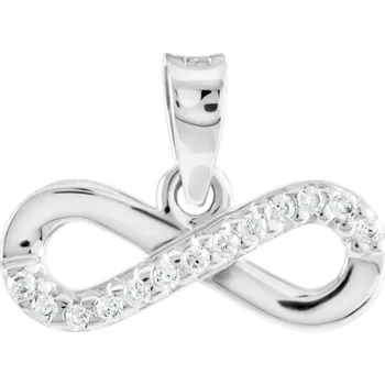 Přívěsek GEMMAX Přívěsek Nekonečno z bílého zlata – zlatý šperk ryzosti 585/1000 v Dárkovém balení s Certifikátem GLPWB-37441