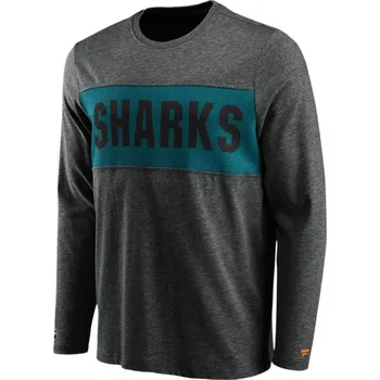 Pánské tričko Pánské tričko Fanatics Iconic Back To Basics Ls San Jose Sharks M
