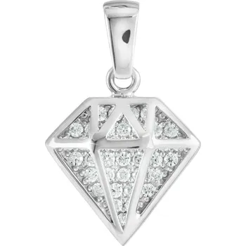 Přívěsek GEMMAX Přívěsek Diamant z bílého zlata – zlatý šperk ryzosti 585/1000 v Dárkovém balení s Certifikátem GLPWB-32991