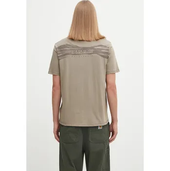 Pánské tričko Bavlněné tričko Napapijri S-Back Graphic NP0A88SUN1T1 zelená 19X, vel. S