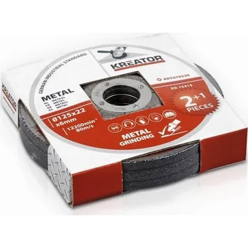 Brusný kotouč Kreator KRT070320 - Brusný kotouč Ocel 125x6,0mm 2 plus 1 (3ks)