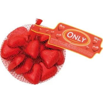 Čokoláda Srdíčka z mléčné čokolády v síťce [Only, 84 g]