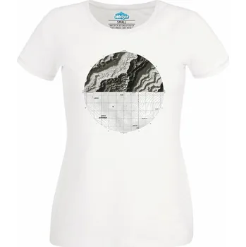 Dámské tričko Dámské tričko Topografická Mapa Typy Hornin (Velikost: M, Barva: Bílá)