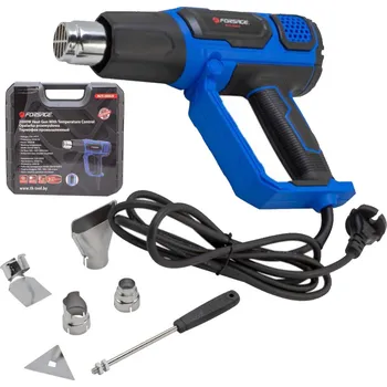 Horkovzdušná pistole Forsage Elektrická horkovzdušná pistole 2000 W, 2 rychlosti, 4 trysky, 600 °C