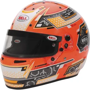 Cyklistická přilba Motokárová přilba BELL RS7-K PRO STAMINA, antracitová/oranžová