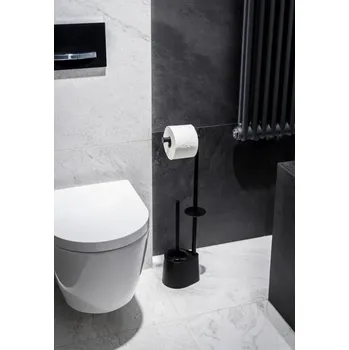 WC štětka + držák papíru, nerez černá (9780) HOPA