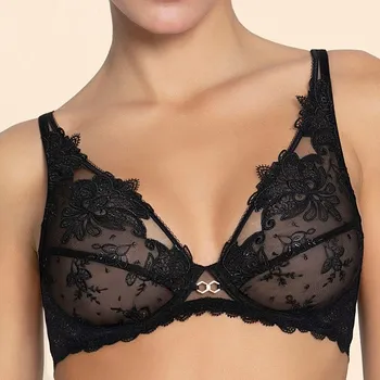 Podprsenka Lise Charmel - Diva glamour podprsenka triangle nevyztužená noir 85C ACJ7475