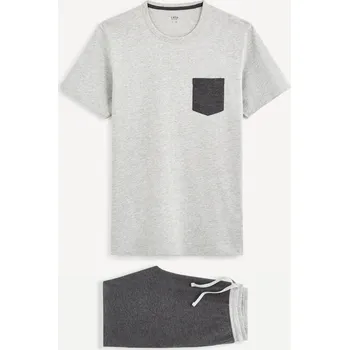 Dámské pyžamo Celio Pyžamo s krátkým rukávem a šortky 1105087 Šedá S