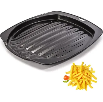 Plech na pečení Plech na hranolky z uhlíkové oceli FRYTKA černý 39 x 34 cm