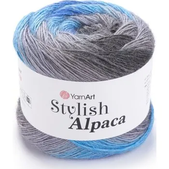 Galanterie YarnArt Příze Stylish Alpaca 7709 modro-šedá
