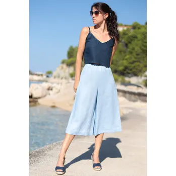 Dámské kalhoty Lotika Tříčtvrteční 100% lněné kalhoty 1013322