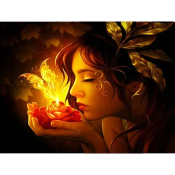 Diamantové malování Diamantové malování - Kouzelná víla - č. 70 40 x 30 cm