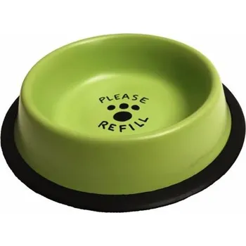 Miska pro psa Nerezová miska s potiskem, pastelově zelená - 550 ml