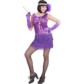 Volný čas WIDMANN Kostým Charleston fliter s čelenkou vel. XL fialový