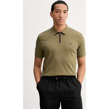 Pánské tričko Bavlněné polo tričko HUGO 50511721 zelená 77X, vel. M