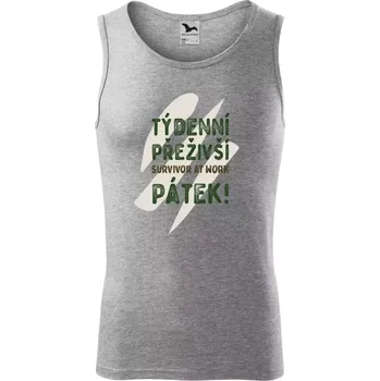 Pánské tílko Pánské tílko Malfini Core Týdenní přeživší, survivor at work. Pátek!