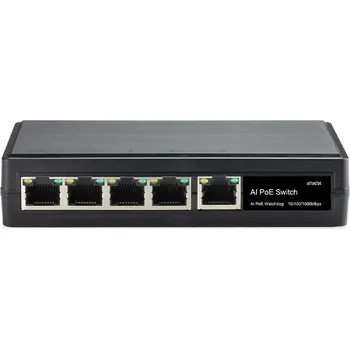 Switch Conexpro GNT-69P51G6, PoE switch, 5x LAN, 4x PoE