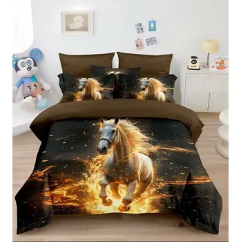 Povlečení Novinka 2026 – Roztomilé 3D povlečení 140x200/70x90 cm – Kůň + povlak na polštářek ZDARMA