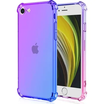 Kryt iPhone 16e Shock duhový fialovo-modrý (obal neboli pouzdro na iPhone 16e)
