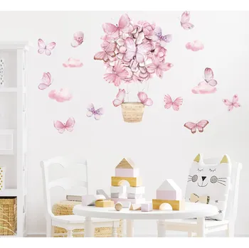 Samolepící dekorace Sipo Nástěnné samolepky do dětského pokoje, Pink Butterflies