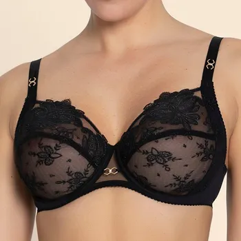 Podprsenka Lise Charmel - Diva glamour podprsenka vysoká nevyztužená noir 90F BCJ6175