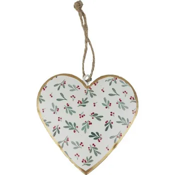 Vánoční dekorace Kovové srdce k zavěšení K4350