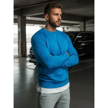 Oblečení a móda Pánská modrá mikina BX4386 Velikost: L