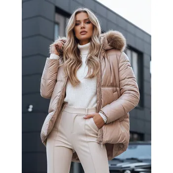 Oblečení a móda Champagne lesklá zimní bunda SPARKLE TY3948 Velikost: M