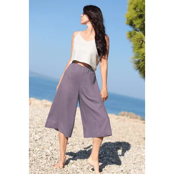 Dámské kalhoty Lotika Tříčtvrteční 100% lněné kalhoty 1100870