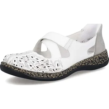 Dámská móda Dámské baleríny RIEKER 46352-80 bílá S6 39