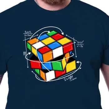 Pánské tričko Tričko Vtipná | Tričko Rubikova kostka s návodem
