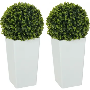 umělá květina Sada 2 umělých eukalyptových koulí 65 cm | zelené