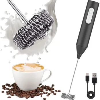 Příslušenství pro přípravu kávy VERK GROUP Ruční napěňovač mléka do kávy, mini elektrický mixér, 3 režimy