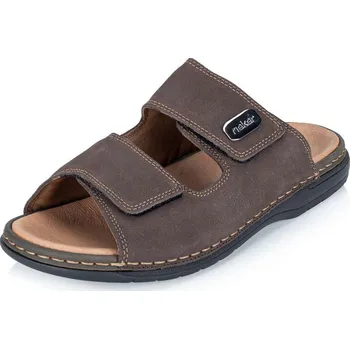 Pánské pantofle Pánské nazouváky RIEKER 25590-25 hnědá S6 43