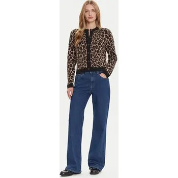 Dámský svetr Tommy Jeans Kardigan Leopard DW0DW21968 Hnědá Regular Fit XXS