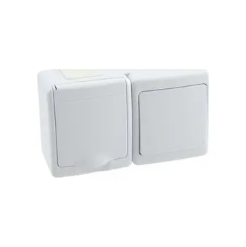 Elektrická zásuvka Zásuvka se spínačem č.1 na omítku IP44 bílá